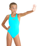 Girls' Team Swimsuit Swim Tech Solid Martinica - Floreal