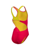 Girls' Team Swimsuit Swim Tech Solid Freak-Rose - Soft-Green