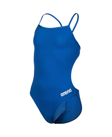 Girls' Team Swimsuit Challenge Solid Royal - White