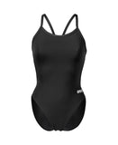 Women's Arena Team Swimsuit Challenge Solid Black - White
