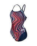 Arena Women's Challenge Back Marbled Navy Red - Multi