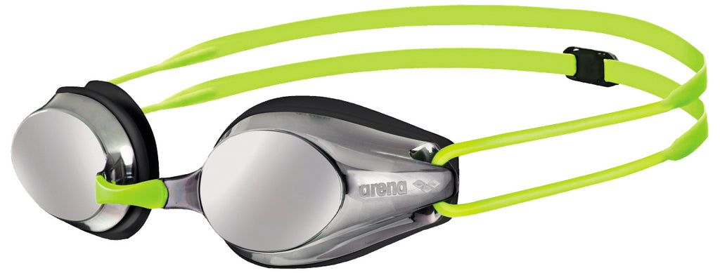 arena tracks goggles Goggle Tracks Jr Mirror Silver-Black-Fluoyellow – Not Normal Swimwear