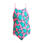 Toddler Girls Belted Frill One Piece Padding Pink