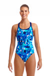 One Piece Eclipse Bashed Blauw voor dames
