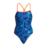 Women's One Piece Strapped In Deep Blue