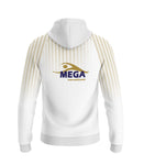 Sweater Hooded Zipped Mens MEGA White