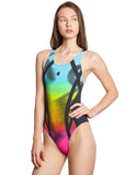 Women's Swimsuit Rainbow Turquoise