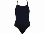 Girls' Strapped One Piece Still Black Solid