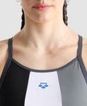 Arena Icons-badpak voor dames Super Fly Back Panel Zwart - Asfalt - Ardesia