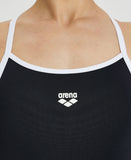 Arena Icons-badpak voor dames Super Fly Back effen zwart - wit