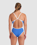 Femme Arena Icons Maillot de bain Super Fly Back Solid Royal - Blanc