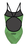Womens Thin Strap Swimsuit Waterloo Natation Green